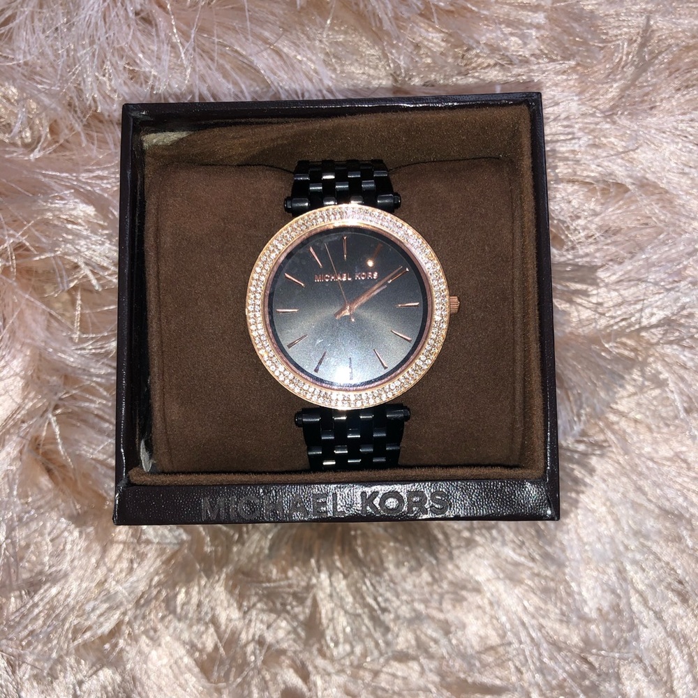 MICHAEL KORS WOMENS DARCI ROSE GOLD TONE WATCH